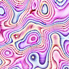 Abstract colorful wavy groovy psychedelic background