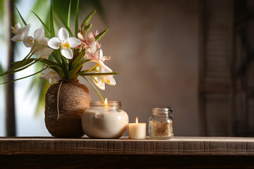 Calm and Chic Spa Styled Tabletop for Product Presentation