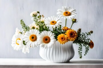 daisies in a vase flowers 
