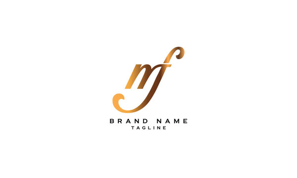 MJF, MFJ, JMF, JFM, FJM, FMJ, Abstract initial monogram letter alphabet logo design
