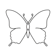 Butterfly  single continuous one line out line vector art  drawing  and tattoo design