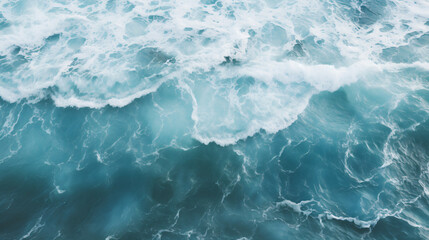 Overhead View of Ocean Waves - obrazy, fototapety, plakaty