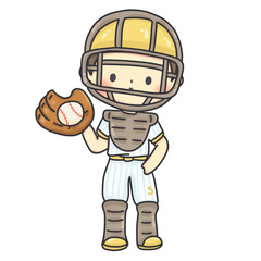 Cartoon baseball player 