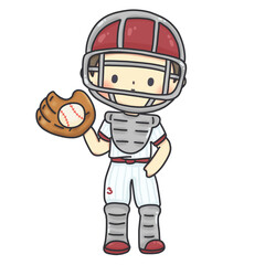 Cartoon baseball player 