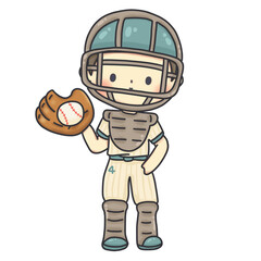 Cartoon baseball player 