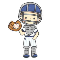 Cartoon baseball player 