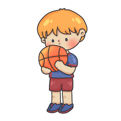 boy playing basketball