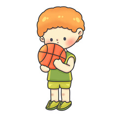 boy playing basketball