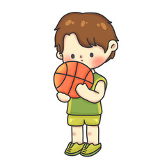 boy playing basketball