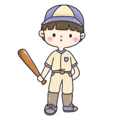 cartoon baseball player