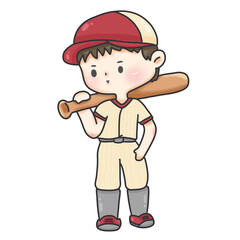 Cartoon baseball player 