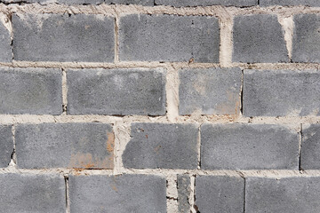 brick wall construction There is no cement plastering yet. It doesn't look beautiful, it's not safe.