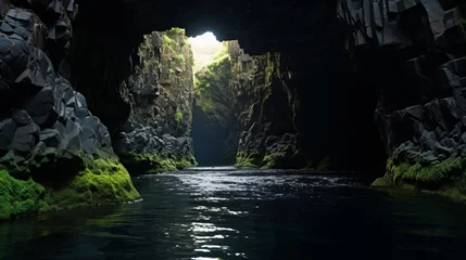 Photo sur Plexiglas Atlantic Ocean Road Terceira Island's Algar do Carvao Cave in the Azores