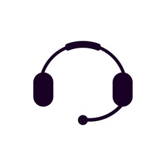 Headphone icon vector illustration. Headset symbol. Support vector icon.
