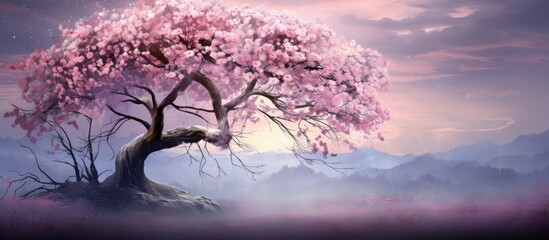 midst of the serene Japanese landscape, a heart full of sadness found solace delicate pink petals of cherry blossoms that adorned the branches of a majestic tree, reminding them of the ephemeral
