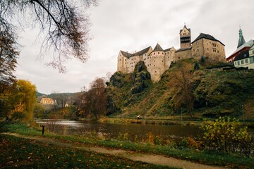 Fototapeta na wymiar Scenic view of Loket Castle, Loket, Czech Republic