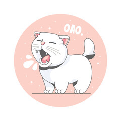 funny cat meme vector 