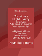 Christmas party flyer poster or social  media post design