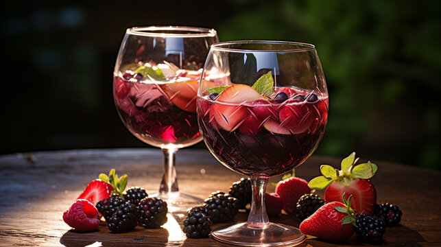 red wine and berries HD 8K wallpaper Stock Photographic Image 