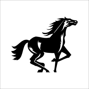 Abstract Artistry Exploring Horses in Black and White Tattoo Illustration