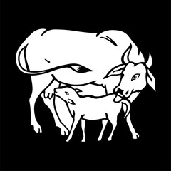 Monochrome Masterpiece. Bull Illustration in Black and White