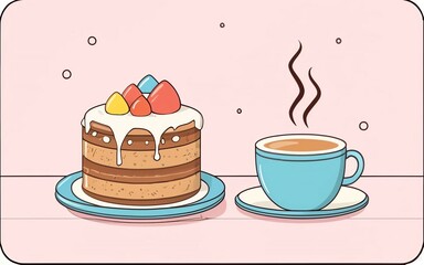 cup of coffee and cake
