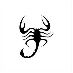 Monochrome Grace Scorpion Tattoo Design in Illustration