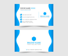 Double-sided creative business card template. Portrait and landscape orientation. Horizontal and vertical layout. Creative and modern business card template

 - obrazy, fototapety, plakaty