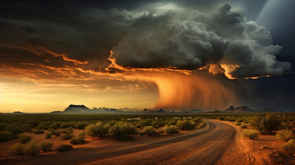 Arizona Monsoon Storm Across the Desert