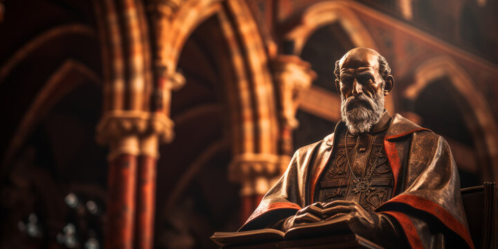 Bust/Statue of Augustine of Hippo, Saint Augustine, was a theologian and philosopher of Berber origin and the bishop of Hippo Regius in Numidia.