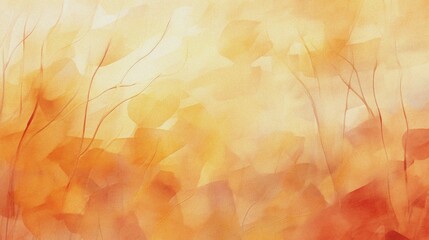 abstract warm autumn leaves watercolor painting background template - obrazy, fototapety, plakaty