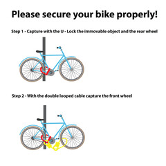 Instructions on how to secure the bike properly
