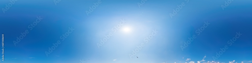 Wall mural clear blue sky panorama without clouds. hdr seamless spherical equirectangular 360 panorama. sky dom