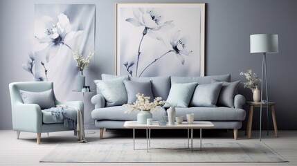 a silky texture with soft, cool colors like tranquil blues and gentle grays, creating a serene and calming atmosphere that feels both elegant and soothing.