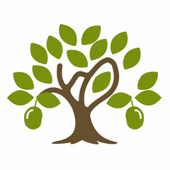 olive oil tree vector design