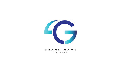 SG, GS, Abstract initial monogram letter alphabet logo design