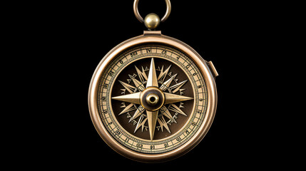 Brass antique compass