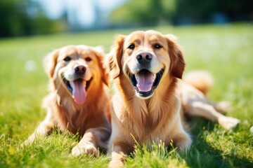 Fototapeta premium A dog with a protruding tongue