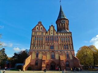 Gothic cathedral on the island of Kant in Kaliningrad