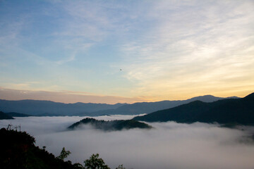 Sea of clouds in the morning, A tourist attraction in northern Thailand