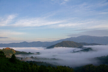Fototapeta na wymiar Sea of clouds in the morning, A tourist attraction in northern Thailand
