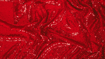 Fabric texture with spangles. Background sequin. Glitter texture. Fabric sequins. Red sequins...