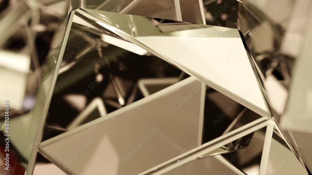 Poster a modern background with a gold polygonal design. a geometric golden surface rendered in 3d abstract