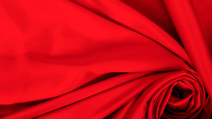 luxury red cloth or liquid wave or wavy folds of grunge silk texture satin velvet material or...