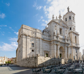Valladolid, Spain - October 13, 2023: Cathedral of Valladolid in the historic center in the city of Valladolid, Spain
