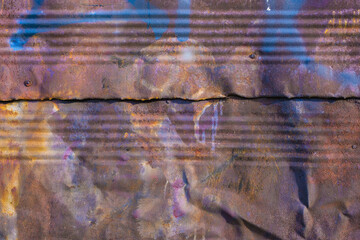 Old rusty sheet metal. Background made of rusted iron sheet.