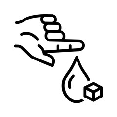 Black line icon for Diabetes