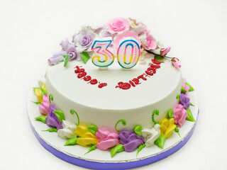 Fototapeta na wymiar cake with candles (30)