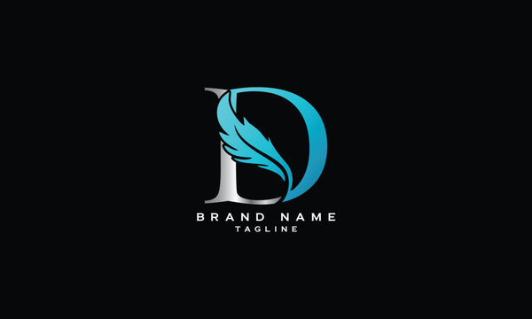 DL, LD, Abstract initial monogram letter alphabet logo design