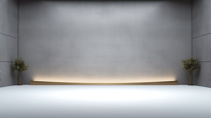 a grey wall with a white surface - Powered by Adobe